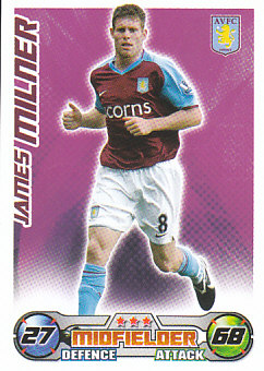 James Milner Aston Villa 2008/09 Topps Match Attax #31